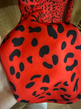 Vestido Miss Italy Rojo Animal Print Talla S/M