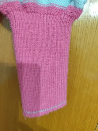 Jersey de punto rayas rosa y turquesa