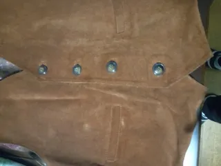 Gilet in vera pelle marrone