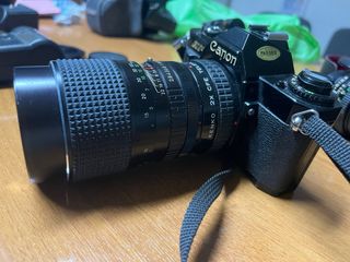 Canon AV-1 con obiettivo Kenko 2X CFE