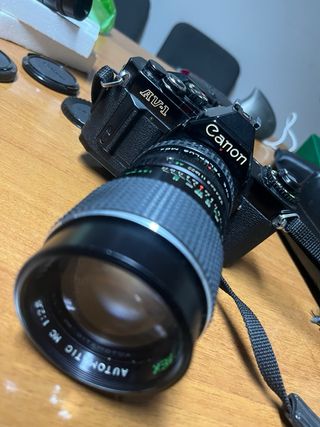 Canon AV-1 con obiettivo Kenko 2X CFE