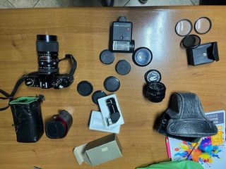 Canon AV-1 con obiettivo Kenko 2X CFE