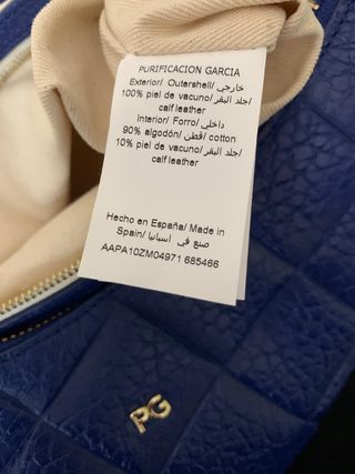 Bolso Purificación García Azul Piel