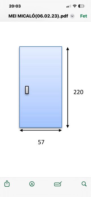 Puerta corredera cristal 2 hojas