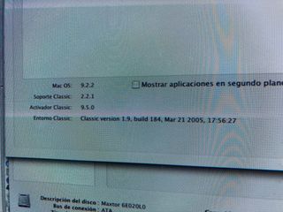 Disco Duro IDE 40GB con OS 10.4 y OS 9