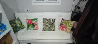 Sofá Cama Clic-Clac Libro polipiel blanco