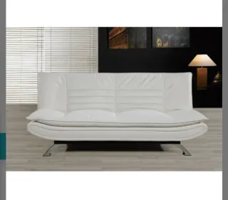 Sofá Cama Clic-Clac Libro polipiel blanco