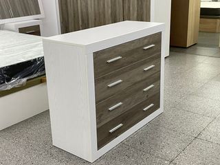 Conjunto dormitorio blanco y pino - Envio gratis