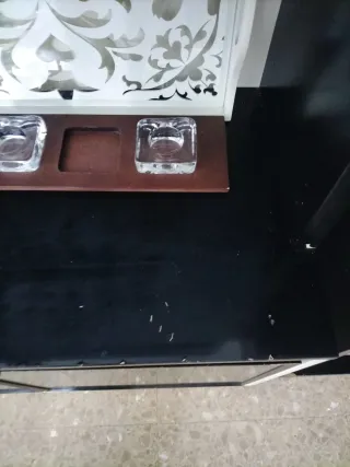 Regalo mueble comedor lacado negro y blanco