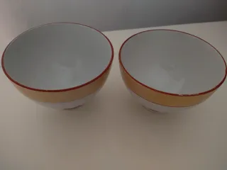 Conjunto de dos tazones antiguos