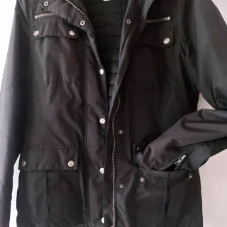 Chaquetón negro mujer