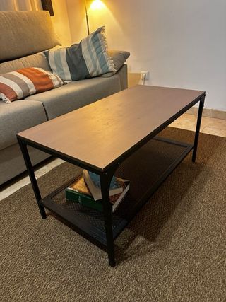 Mesa centro FJÄLLBO Ikea madera y metal