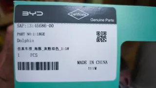 BYD Dolphin 1/18 Original con Caja