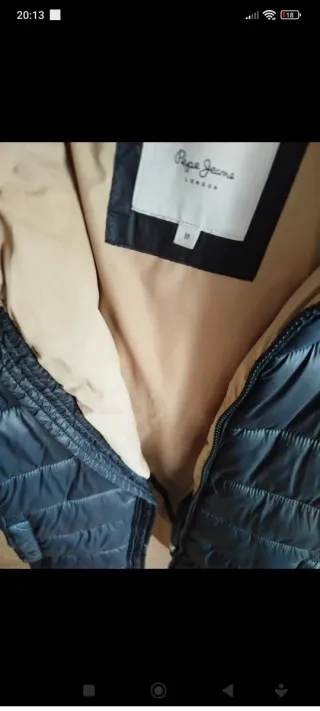 Plumífero Pepe Jeans Mujer Negro y Beige