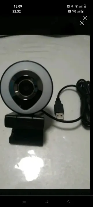 Cámara Web con Aro de Luz y Trípode