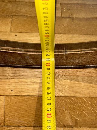 Espejo Redondo Madera y Cristal