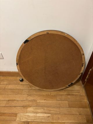 Espejo Redondo Madera y Cristal