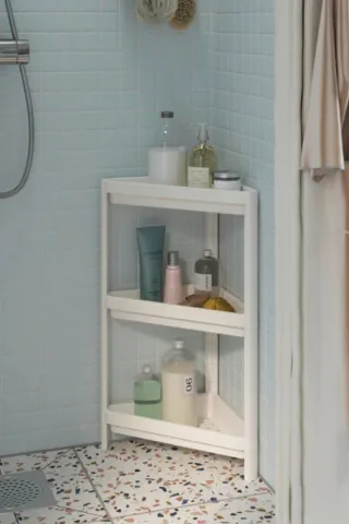 Estantería de plástico blanca 3 baldas