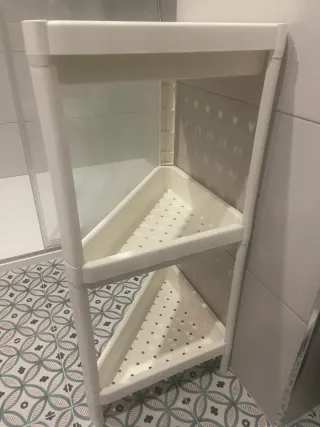 Estantería de plástico blanca 3 baldas