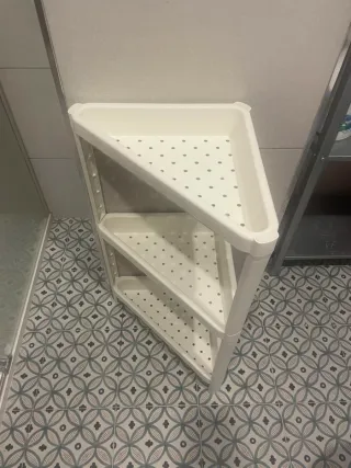Estantería de plástico blanca 3 baldas