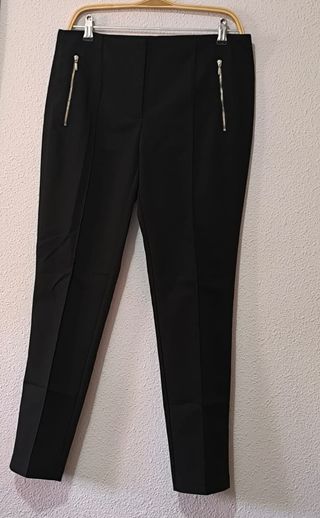 Pantalón negro Cortefiel con cremallera