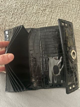 Cartera Guess Negra Cocodrilo