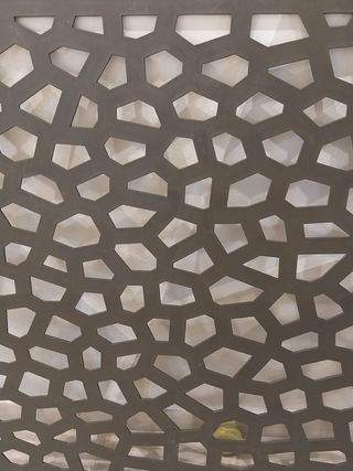 Celosia decorativa metal marrón