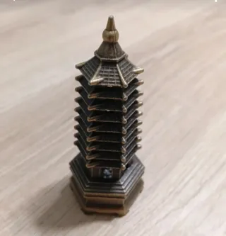 Porta incenso pagoda metallo