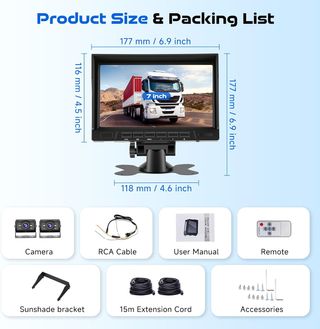 Kit Cámara Marcha Atrás 1080P 2 Cámaras