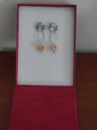 Orecchini Acciaio e Pietre Dure Naturali