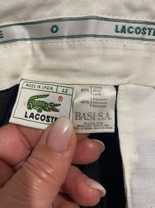 Pantalón Lana Lacoste Talla 42