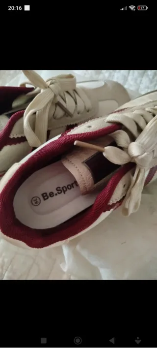 Playeros Be.Sport Beige/Rojo Talla 39