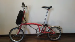 Bicicleta Brompton 6 velocidades Roja