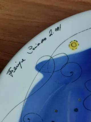 Plato Felipe Criado Sargadelos y Catálogo Firmado