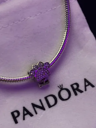 Charm plata Huella Perro