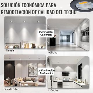 6 faretti LED da incasso neri 10 W 3000K 850 lm