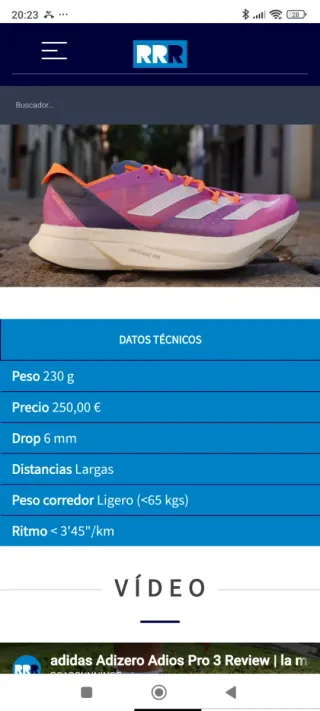 Adidas Adizero Adios Pro 3 Zapatillas Running