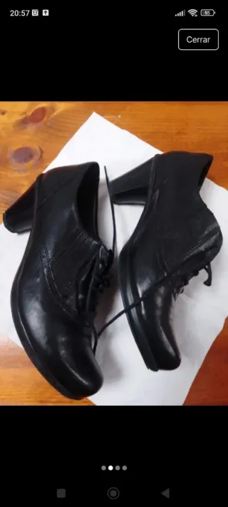 Zapatos mujer Fluchos atados negros Talla 41