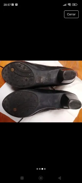 Zapatos mujer Fluchos atados negros Talla 41