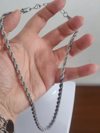 Collana in acciaio lavorazione funetta