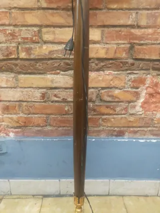 Lámpara de pie vintage madera y mármol