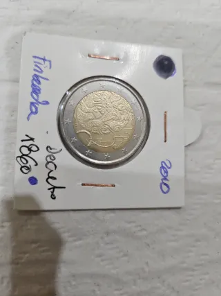 Moneta 2 euro Finlandia 2010 Decreto 1860