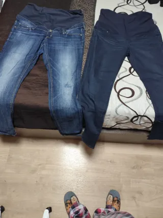 Pantalones premamá vaqueros azules