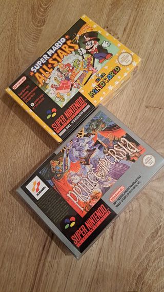 Lote di scatole SNES Super Mario Prince of Persia