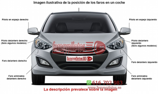 Espejo Cristal + Base Derecho Citroën C3 año 2002