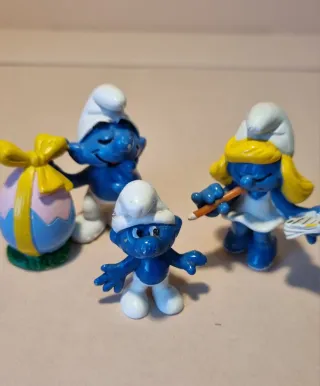 Muñecos Pitufos PVC Años 80