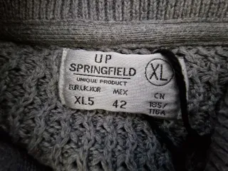 Jersey de hombre gris con cuello de pico Talla XL