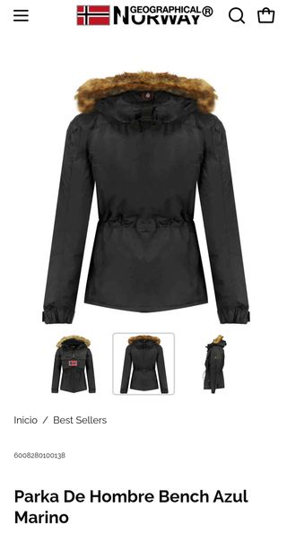 Parka Geographical Norway Hombre Negra