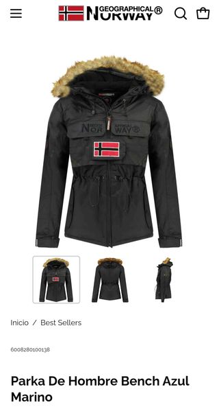 Parka Geographical Norway Hombre Negra