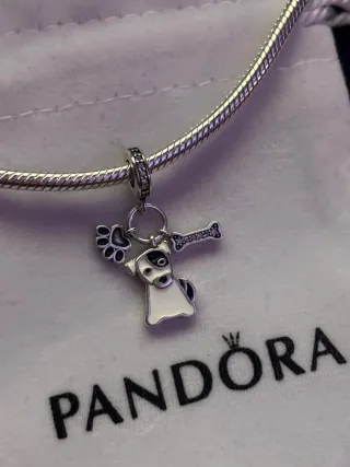 Charm triple plata Perro Huella y Hueso